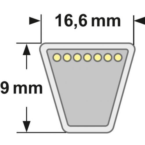 Kupplungsriemen 5L - 350 - Aussenlänge 889 mm