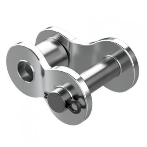 Gekröpftes Glied 06 B-1 Edelstahl mit Splint JWIS Gekröpftes Glied 06 B-1 Edelstahl mit Splint JWIS