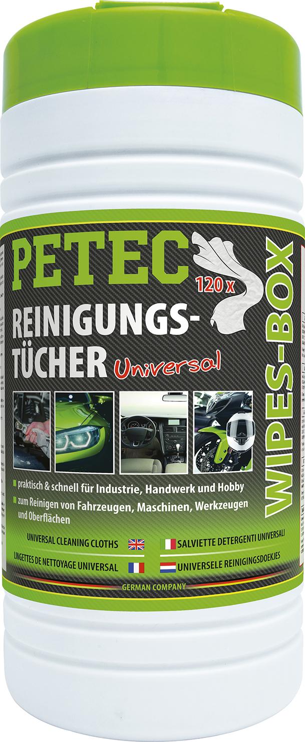 Petec Reinigungstücher, Wipes - Box, Inhalt 120 Tücher Petec Reinigungstücher, Wipes - Box, Inhalt 120 Tücher