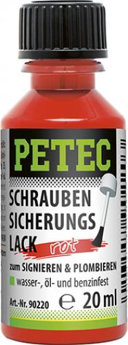 Petec Schraubensicherungslack, Rot, 20ML
