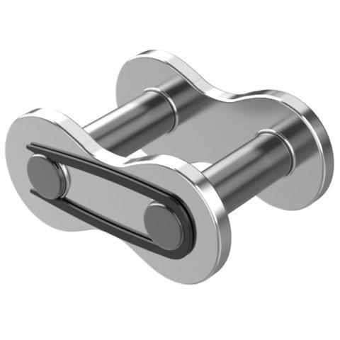 Edelstahl Steckglied 08 B-1 mit Feder Edelstahl Steckglied 08 B-1 mit Feder