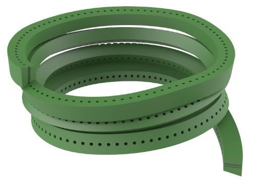 Lochkeilriemen Z/10 - 10 x 6 mm Grün - Meterware Lochkeilriemen Z/10 - 10 x 6 mm Grün - Meterware