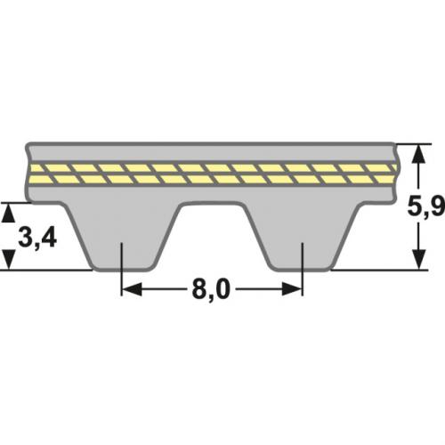 MPCC 456 8M 21 - Gates Mini Poly Chain